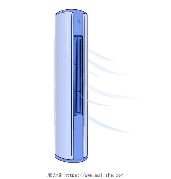 空调元素空调吹风立式空调png素材